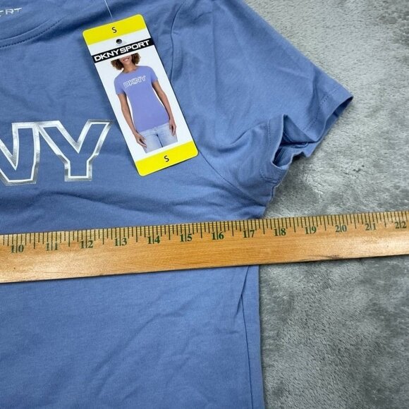 DKNY Sport Womens Blue Graphic Logo T-Shirt Size Small d0042 - Picture 4 of 7